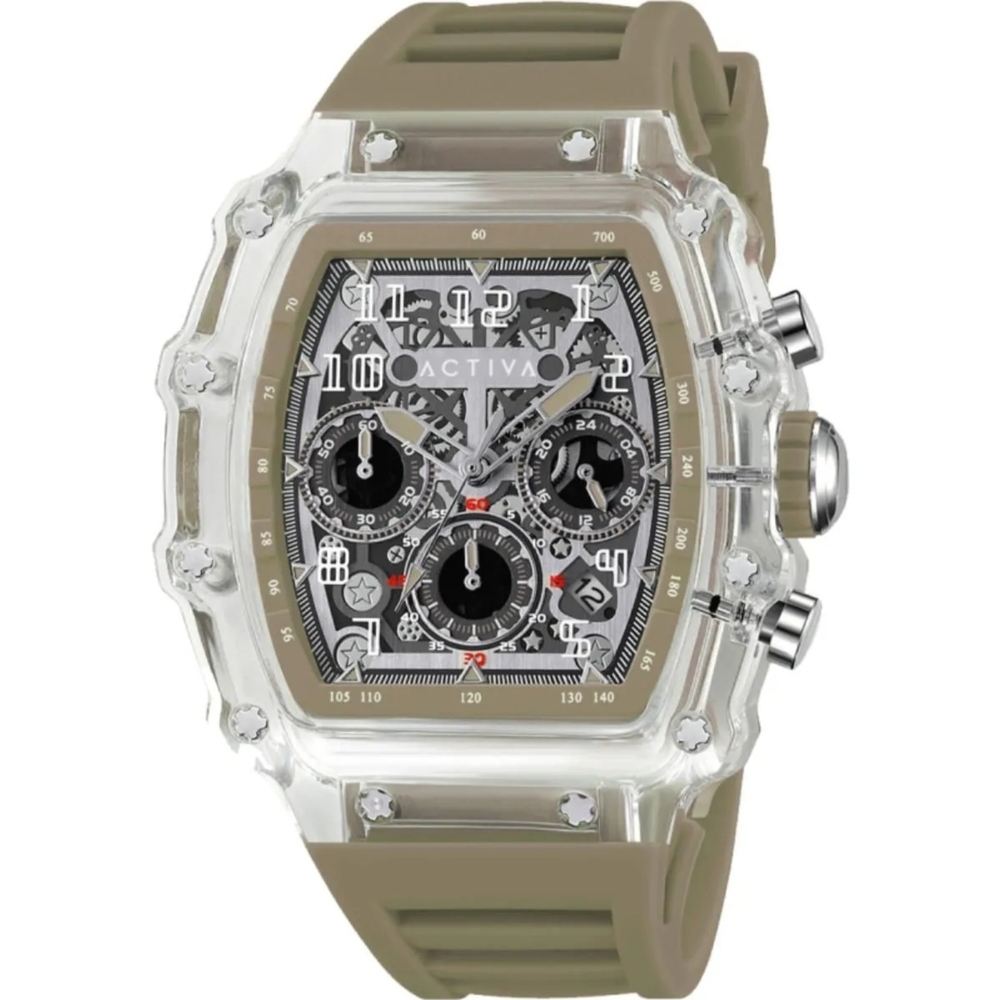 Activa X Invicta Men's Watch w/ Skeleton Dial - 44.3mm, Tan